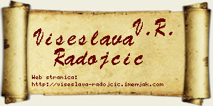 Višeslava Radojčić vizit kartica